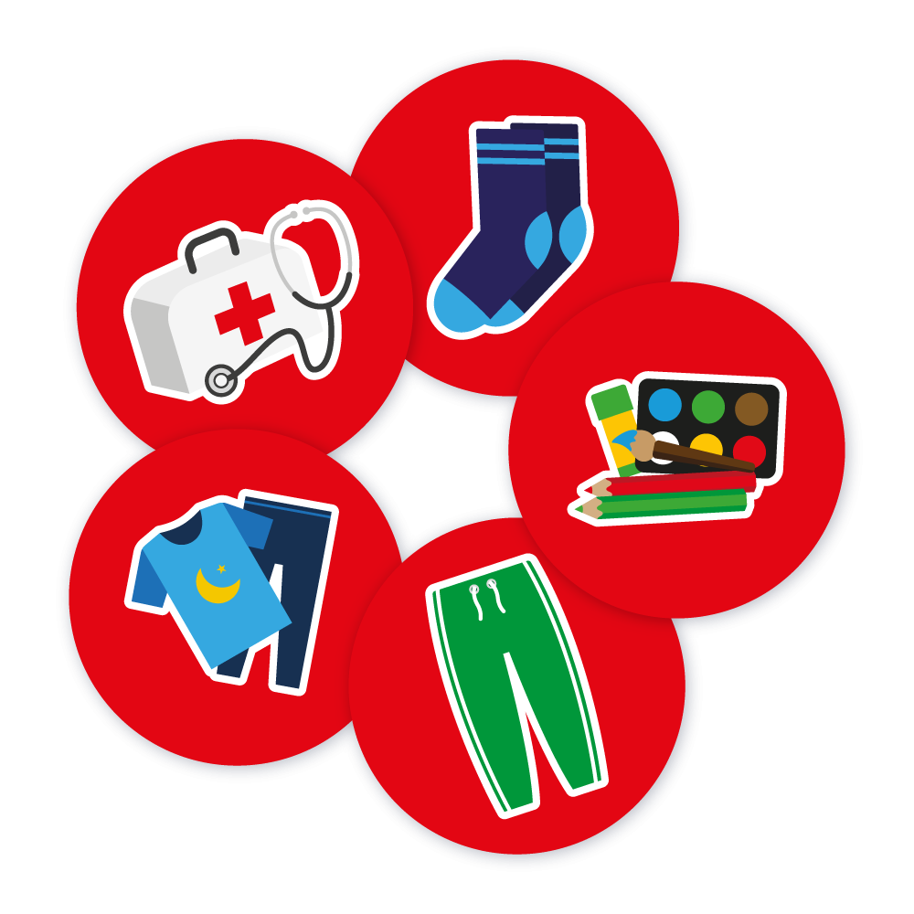 Autocolante organizatorice Montessori mici – roșu Autocolante organizatorice Montessori mici – roșu