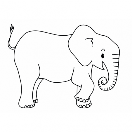 Foi de colorat pentru copii - Elefant