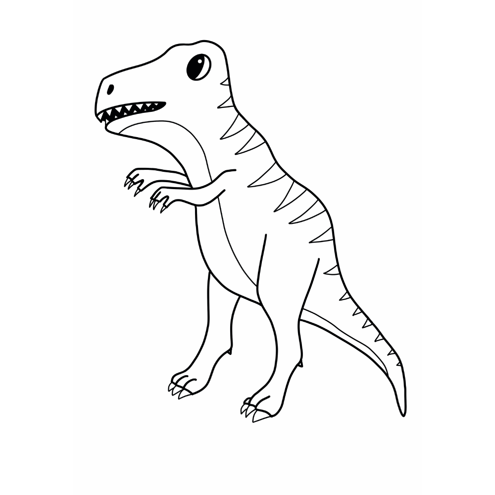 Foi de colorat pentru copii - T-rex