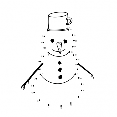 Foi de conturat pentru copii - Om de zăpadă