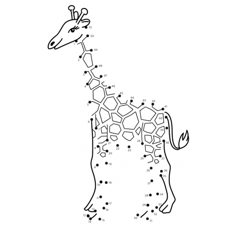 Foi de conturat pentru copii - Girafă